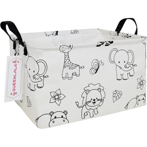 Rectangular Laundry Hamper/Foldable Nursery Laundry Basket for OrganizingStorage - Picture 1 of 14